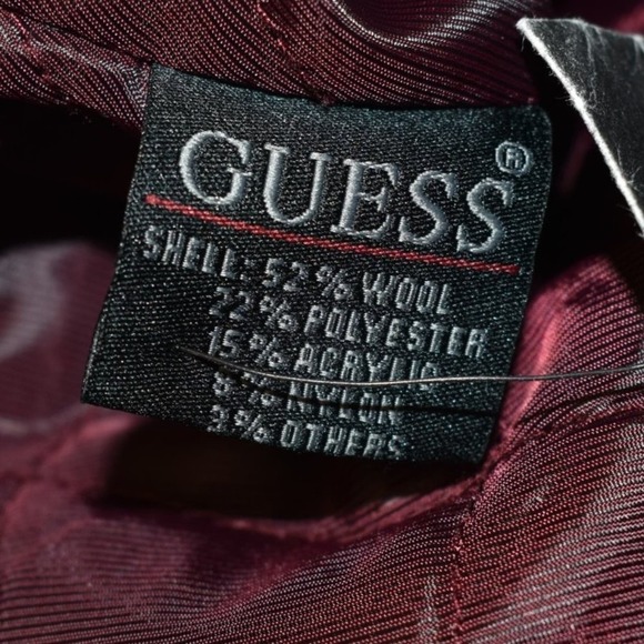 NWT Guess Black Wool-blend Double-breasted Front Pockets Pea Coat Size XL - Picture 10 of 13